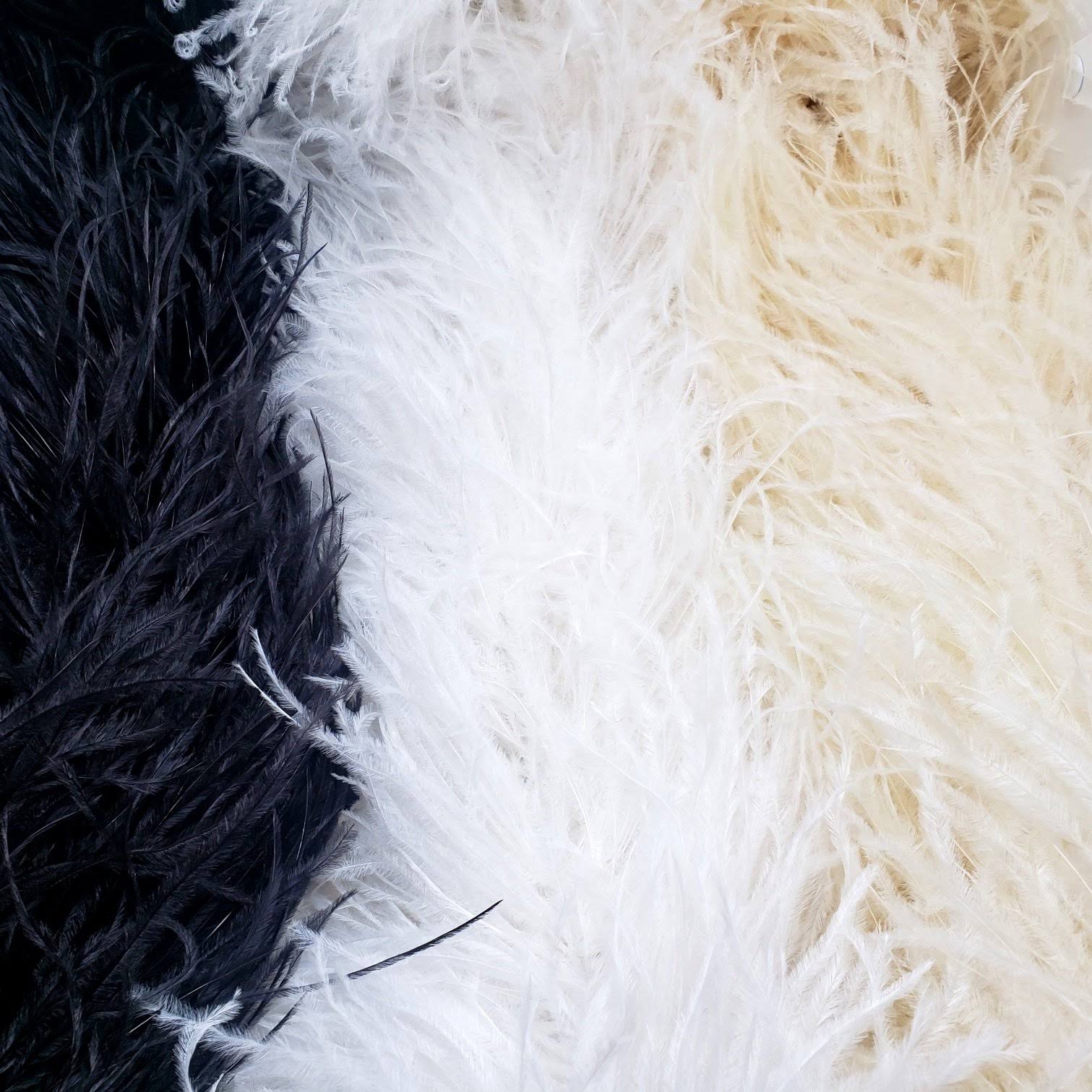 KOLUNTU Genuine Ostrich Feather Boa, 6 Ply Hot Pink