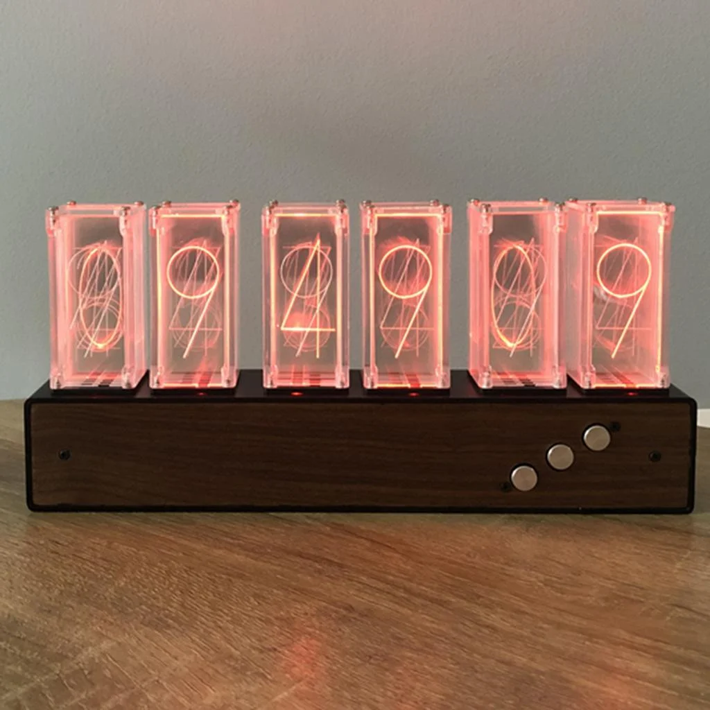 LED Nixie Clock, Digital Tube Clock, Nixie Tube Clock Multiples, USB for Lovers, Boyfriend, Christmas, Birthday Gift