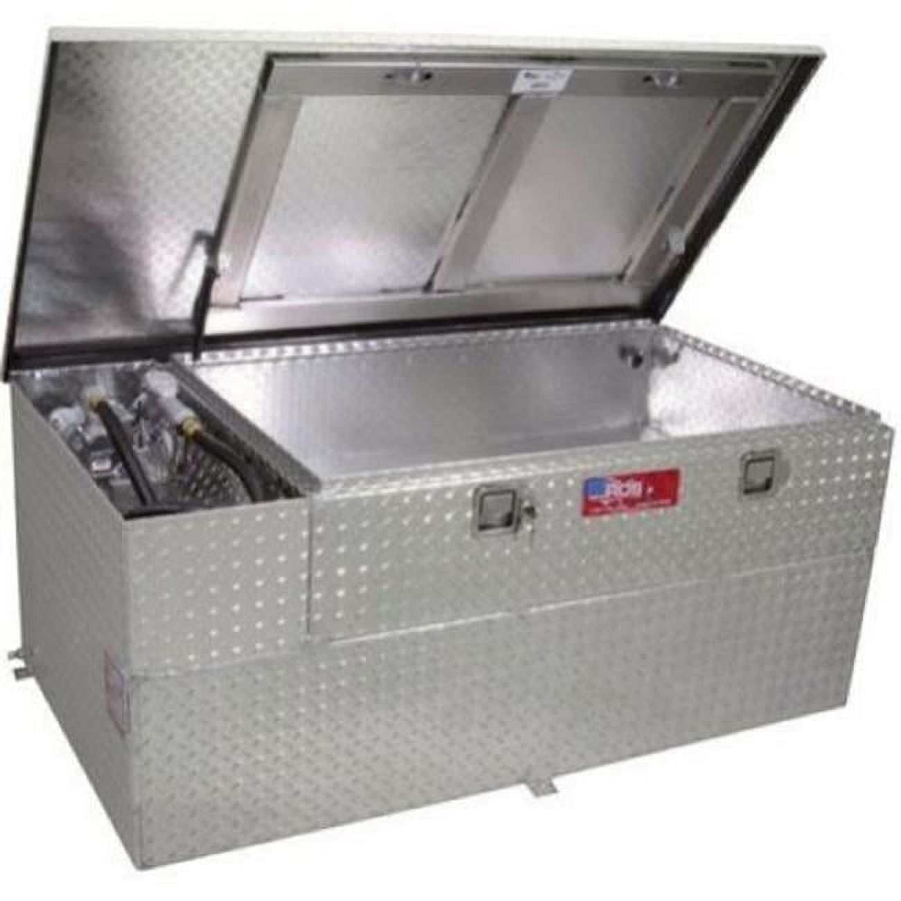 RDS  91 gal Auxiliary Fuel Transfer Tank & Toolbox Combination with Pump, 16 Gpm - 30 x 23.25 x 55 in.