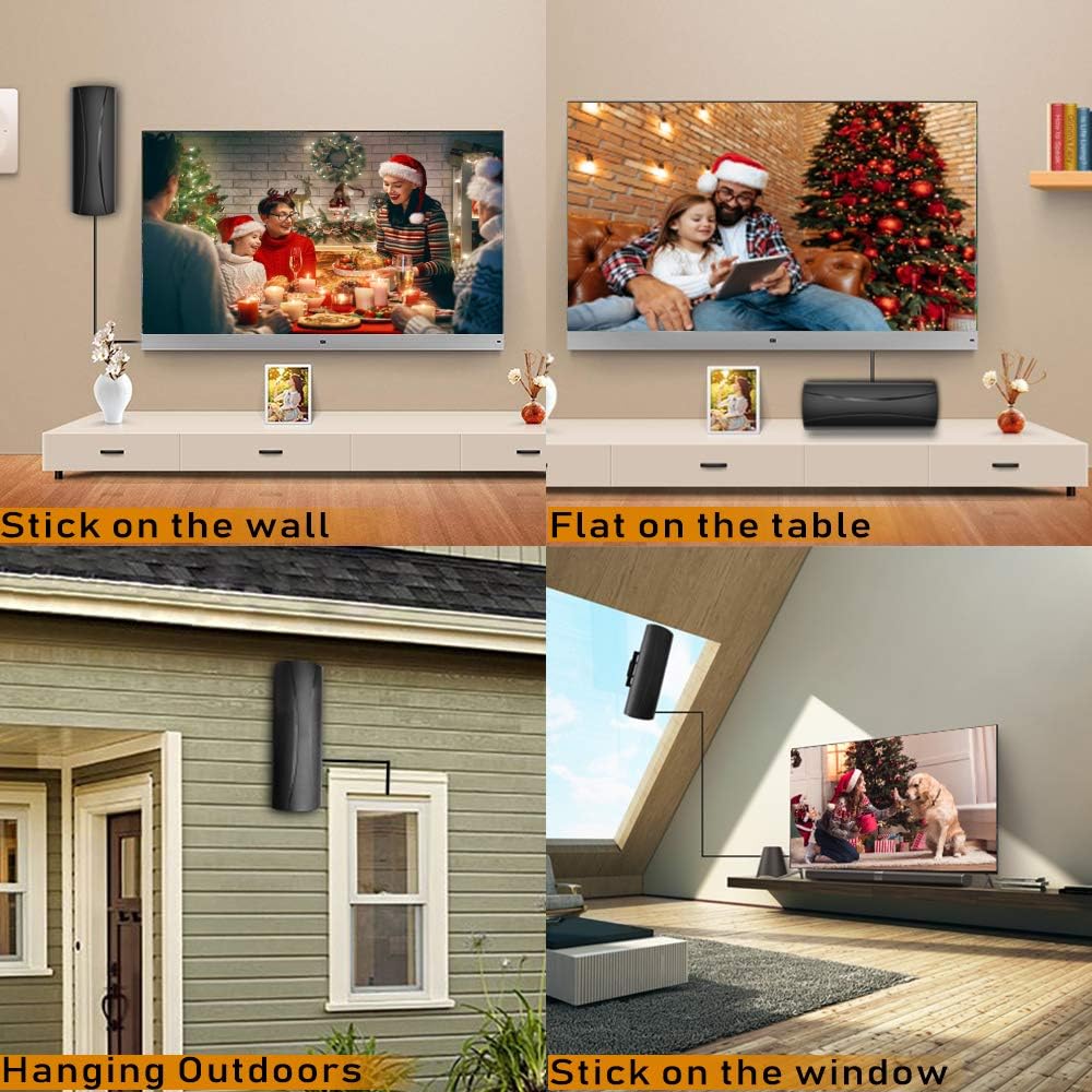 2022 Amplified Digital TV Antenna Long 420 + Miles Range, High Gain Indoor/Outdoor HD Antenna- Support 4K 1080p Digital Antenna and All Older TV's - 36FT Coaxial Cable Amplifier Newest Signal Booster