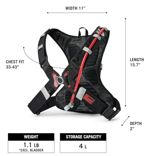 USWE Moto Hydro Hydration Pack - with Water Bladder, a High End, Bounce Free Backpack for Enduro and Off-Road Motorcycle