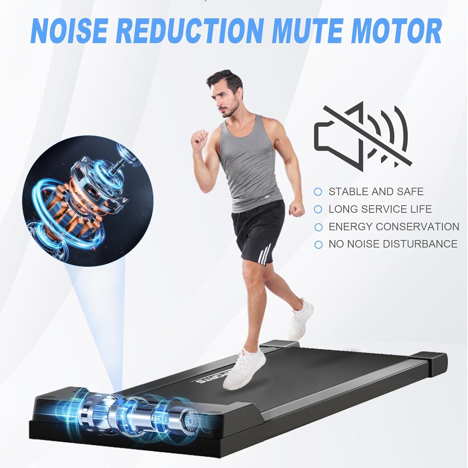 2 in 1 Portable Home Walking Pad, 2.5HP Office Under Desk Treadmill, Remote Control Walking Pad Treadmill Max Speed 3.8 MPH, Max Weight 300 lbs, Compact Treadmill with LED Display