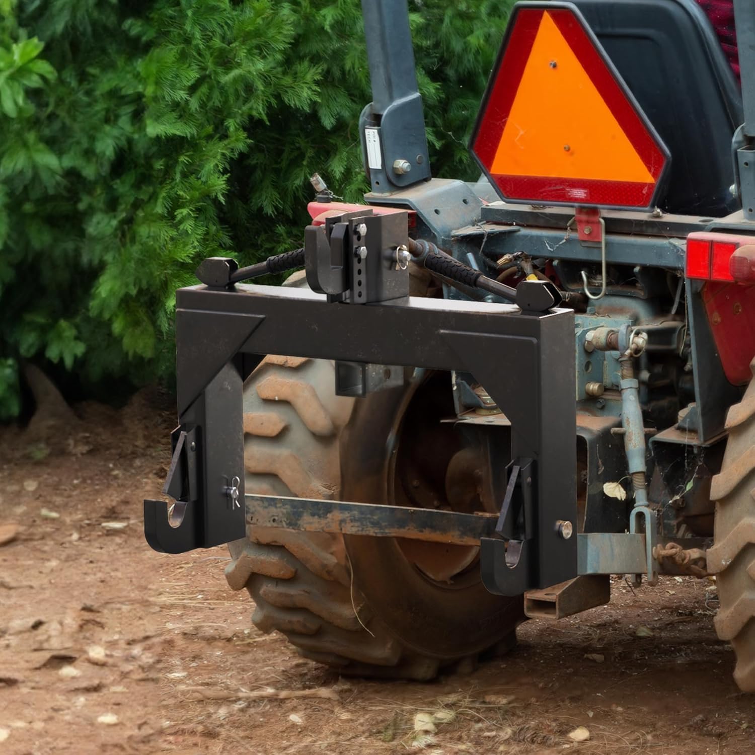 YITAMOTOR 3 Point Quick Hitch, 3000 lbs 3-Pt Attachments with 2" Receiver Hitch Adaptation to Category 1 & 2 Tractor with 5 Level Adjustable Bolt