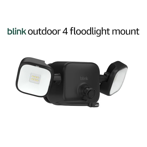 Blink Outdoor 4 Floodlight Camera (newest model), Wire-free smart security camera, 700 lumens, two-year battery life, HD live view, enhanced motion detection, Works with Alexa- 1 camera system