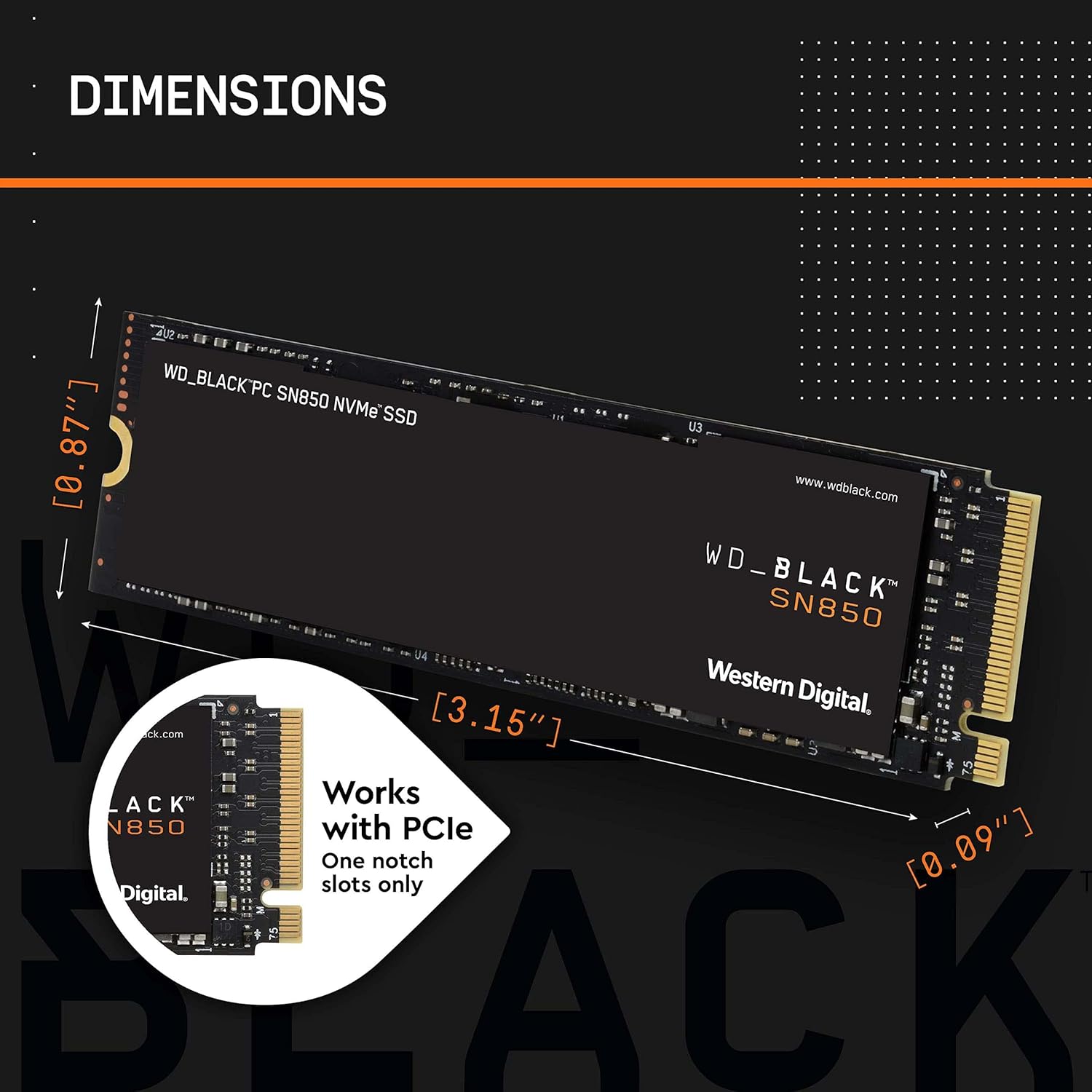 WD_BLACK 1TB SN850 NVMe Internal Gaming SSD Solid State Drive - Gen4 PCIe, M.2 2280, 3D NAND, Up to 7,000 MB/s - WDS100T1X0E