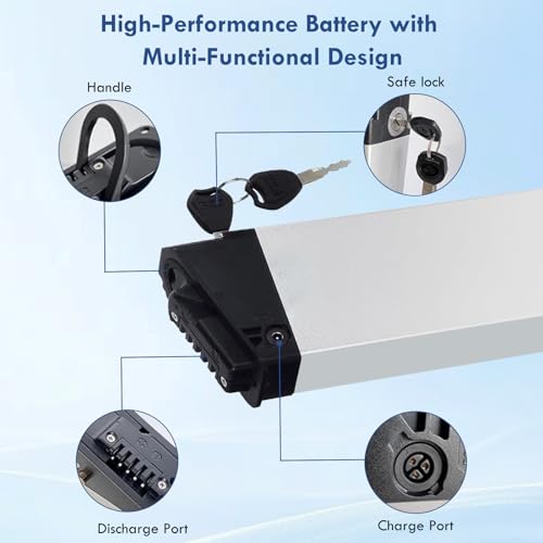 36V 48V 10A 13A 17A Ebike Battery, Ebike Battery Pack for 50w - 1000W Motor with Safe Lock and 3A Charger, Lithium Ebike Battery for Folding Bike, Mountain Bike, Modified Bike (2-5 Day Delivery)