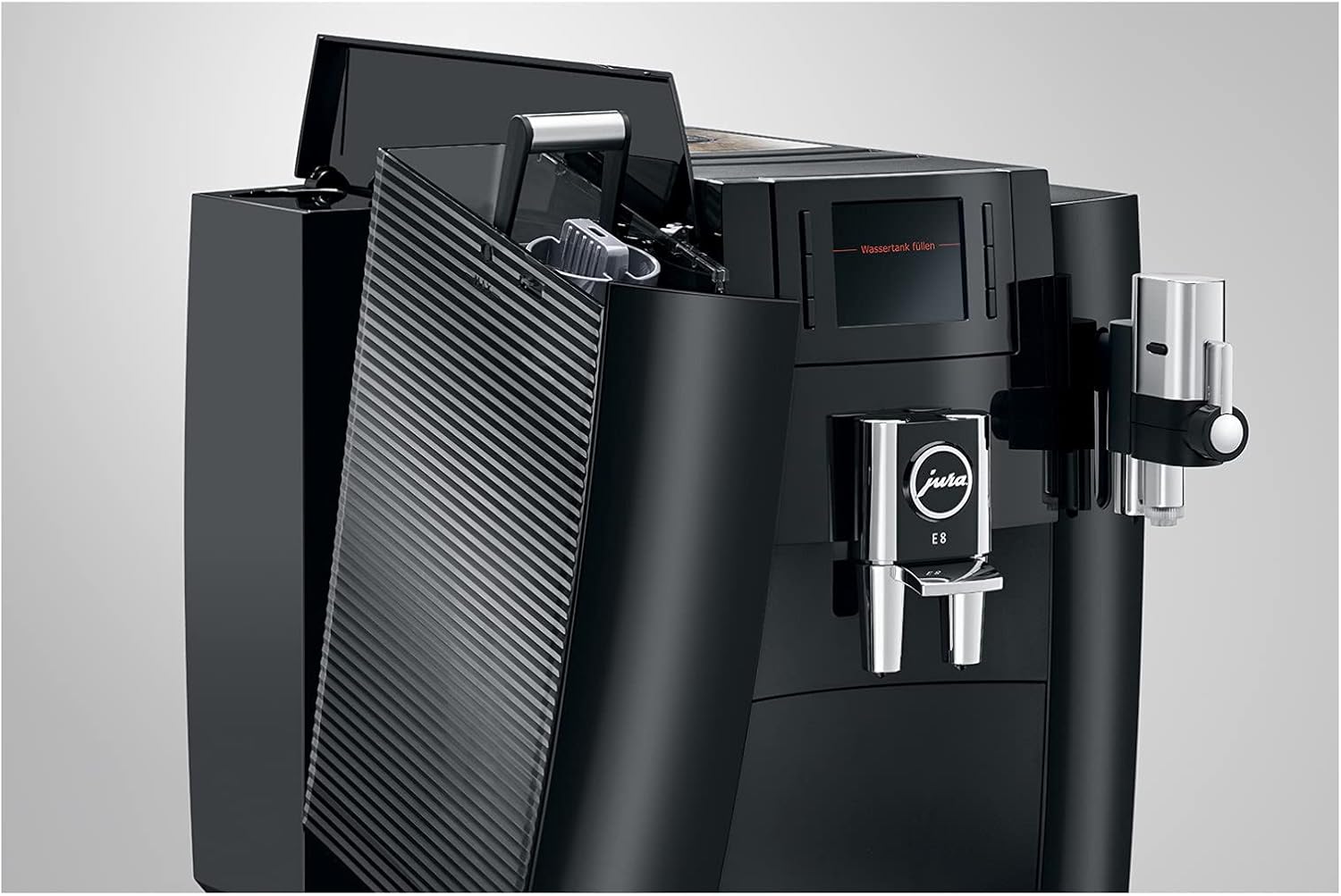 Jura E8 (NAA) 4th Gen Automatic Coffee Machine (Piano Black)