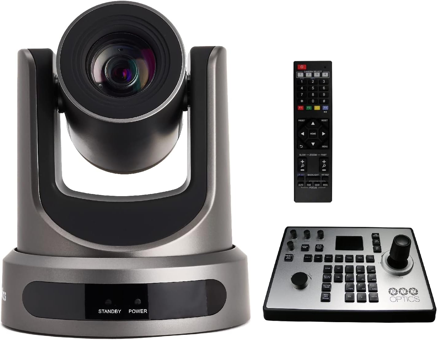 PTZOptics 30X-SDI Gen 2 Live Streaming Broadcast Camera, Gray +PTZOptics PTJOY G4 Joystick Controller