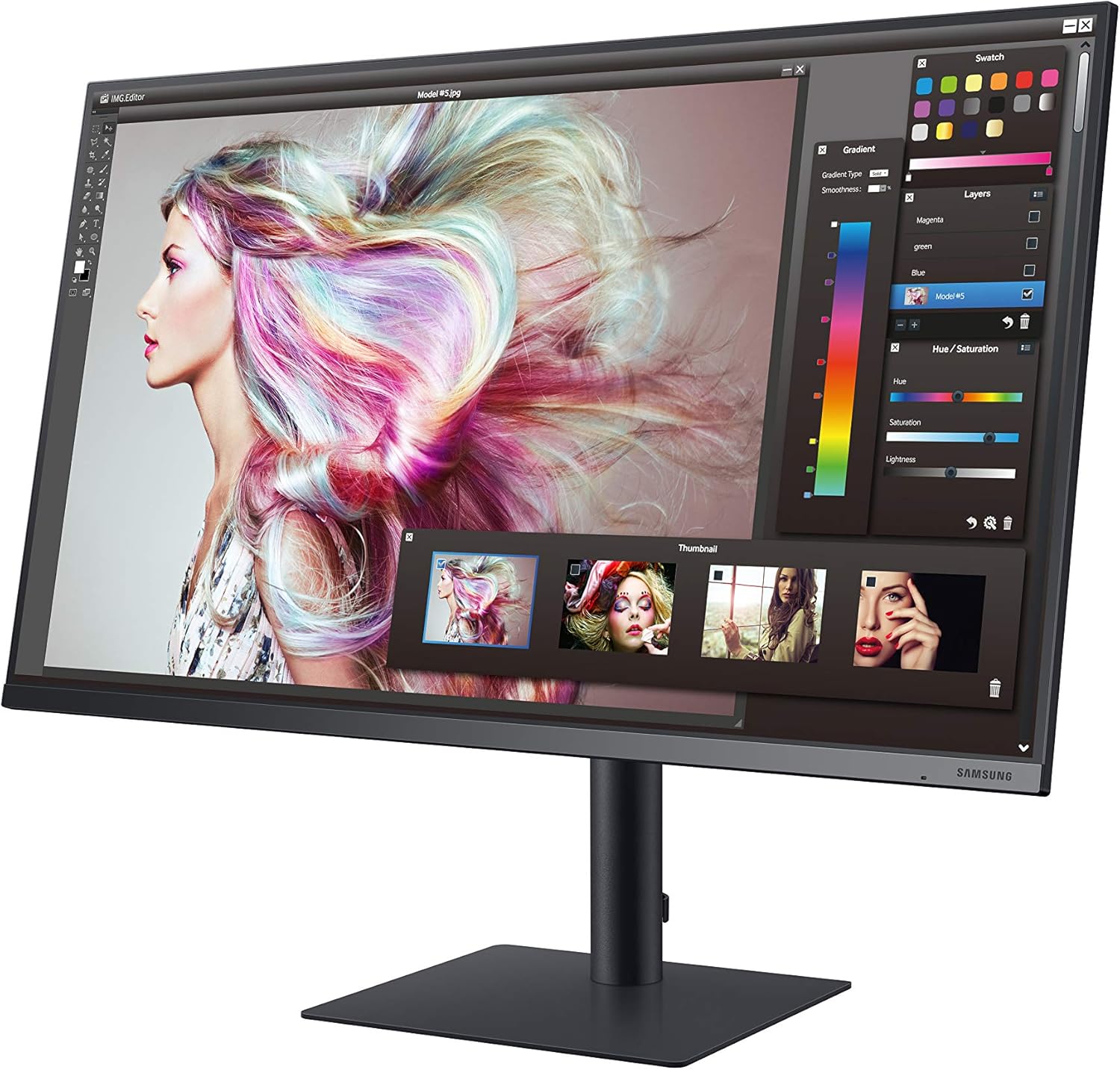 Samsung TU872 Series 32-Inch Viewfinity 4K UHD (3840x2160) Computer Monitor, Thunderbolt 3 Daisy Chain, HDMI, Display Port, Height Adjustable Stand, 3 Yr WRNTY (LF32TU872VNXGO)