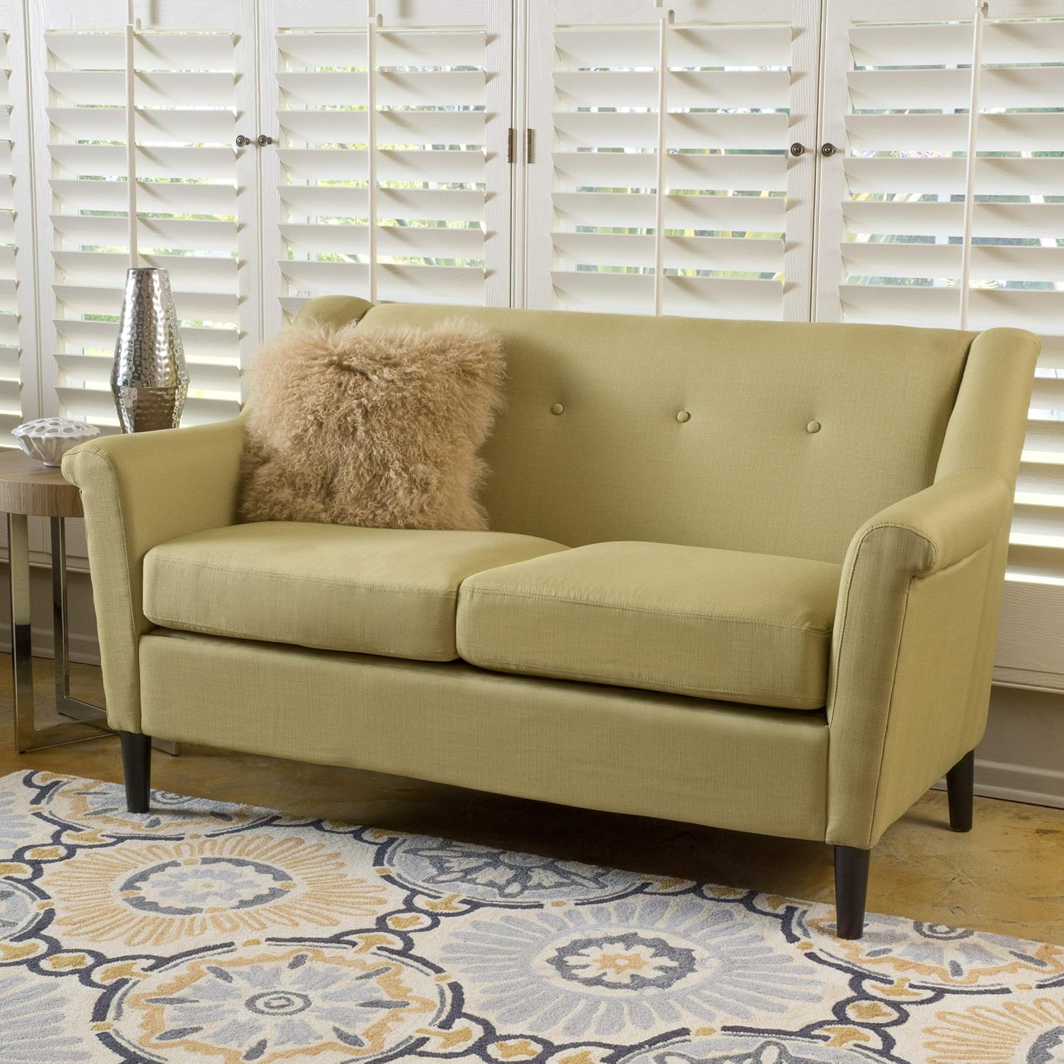 Christopher Knight Home Grace Fabric Sofa, Light Green