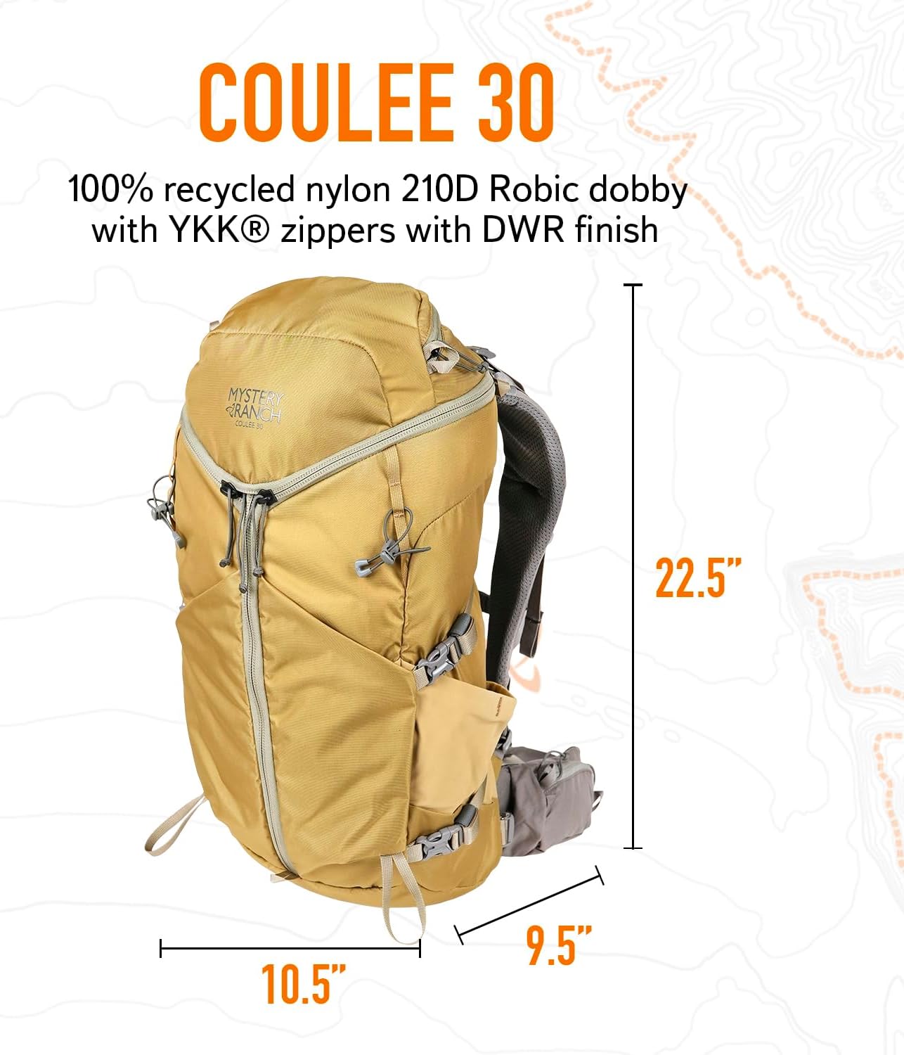 Mystery Ranch Coulee 30 Backpack - Lightweight Hiking Daypack, 30L, L/XL, Coriander