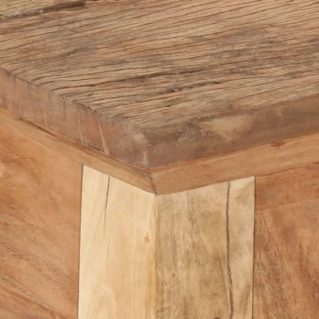 vidaXL - Rectangular Console Table Crafted with Solid Acacia Wood and Reclaimed Wood - Rustic Brown Hall Table with 2 Drawers - Farmhouse Wood Table - 35.6"x11.8"x29.5" - Unique Interior Decor