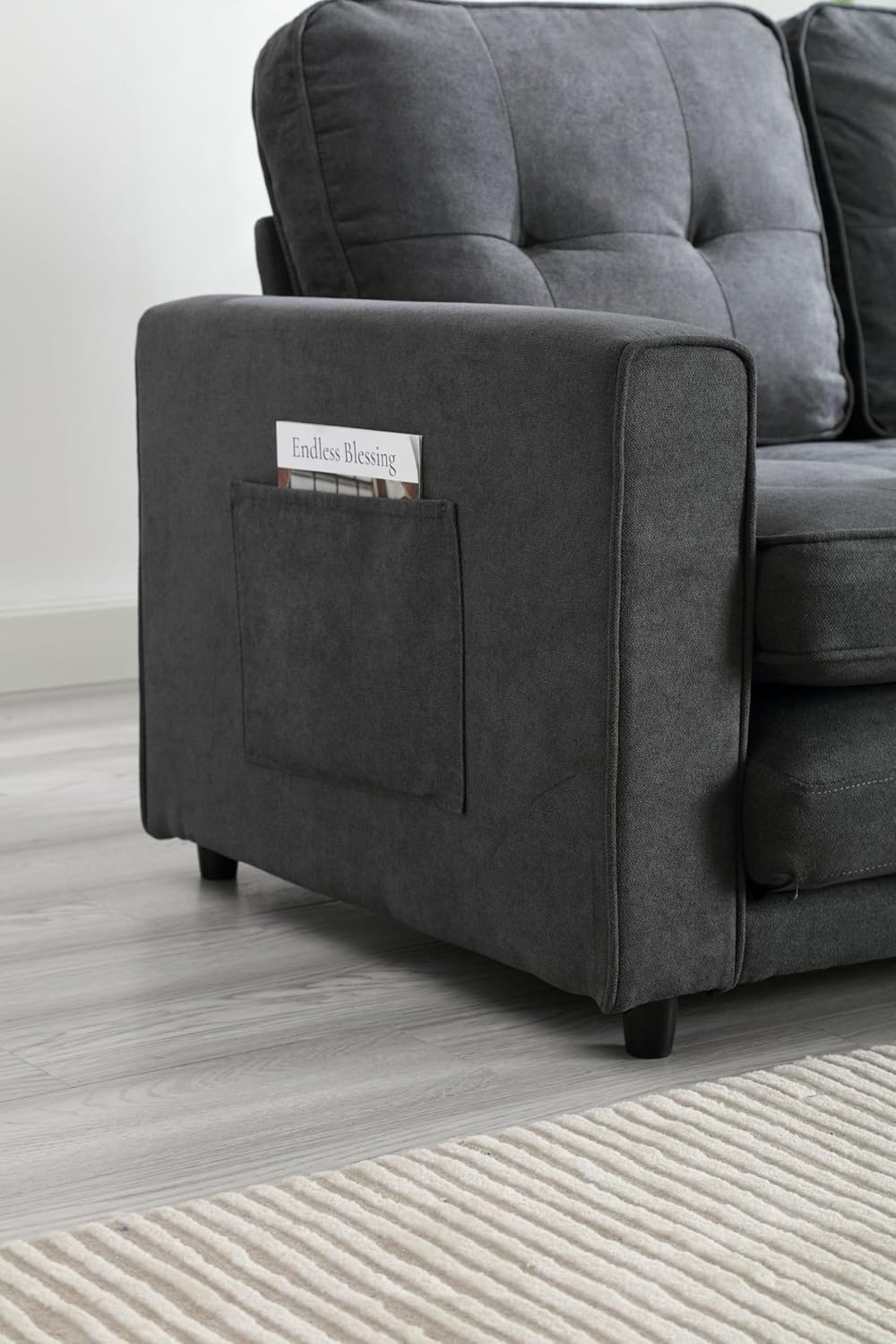 3 Fold Sofa,Convertible Futon Couch sleeper sofabed,Space saving loveseat,Pull Out Couch B