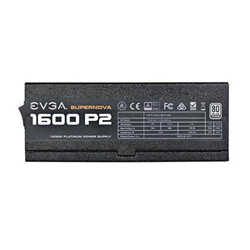 EVGA Supernova 1000 P3, 80 Plus Platinum 1000W, Fully Modular, Eco Mode with FDB Fan, Includes Power ON Self Tester, Compact 180mm Size, Power Supply 220-P3-1000-X1