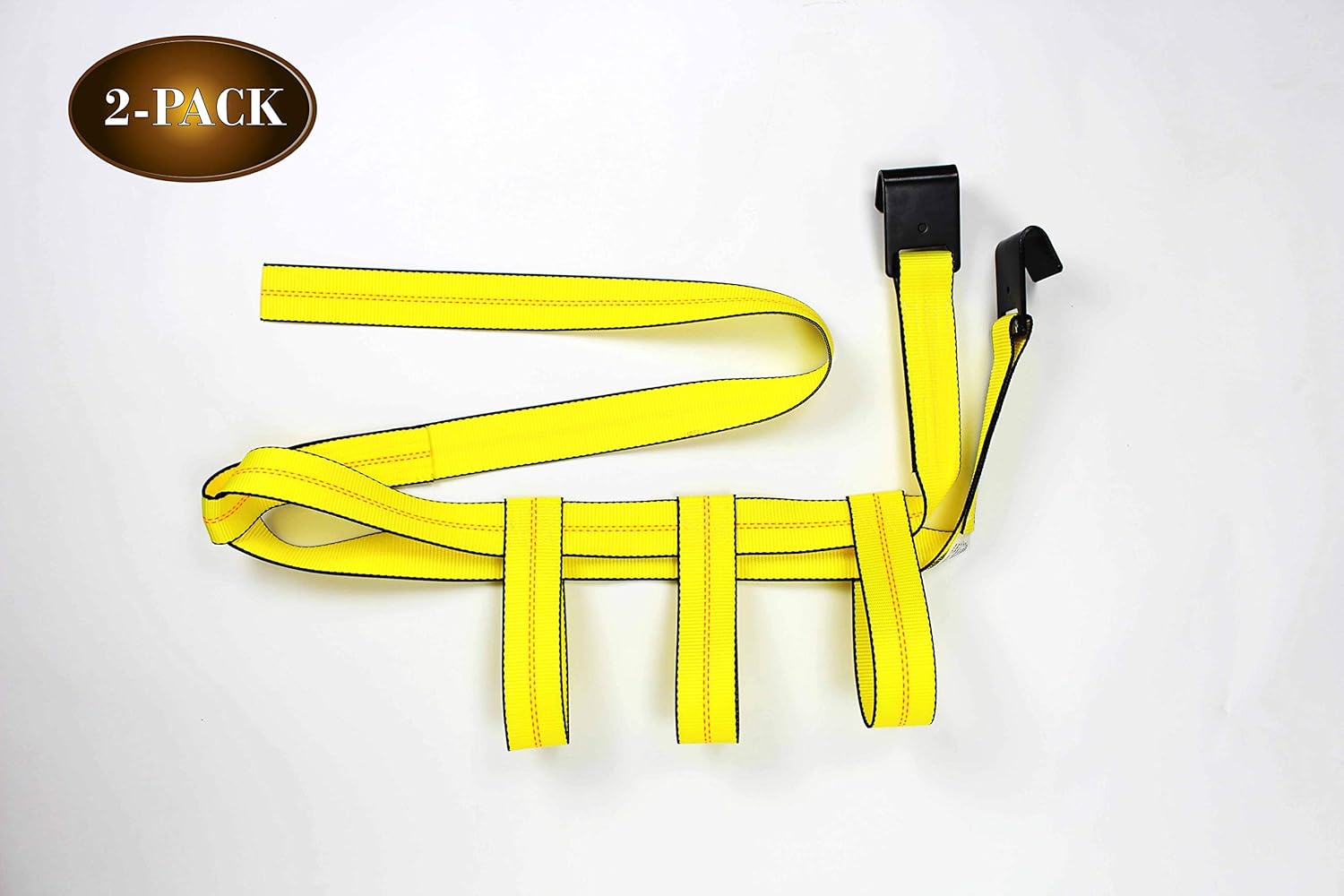 DC Cargo Mall Tow Dolly Basket Straps with Flat Hooks | 2-Pack | Car Wheel Straps for Auto Hauling