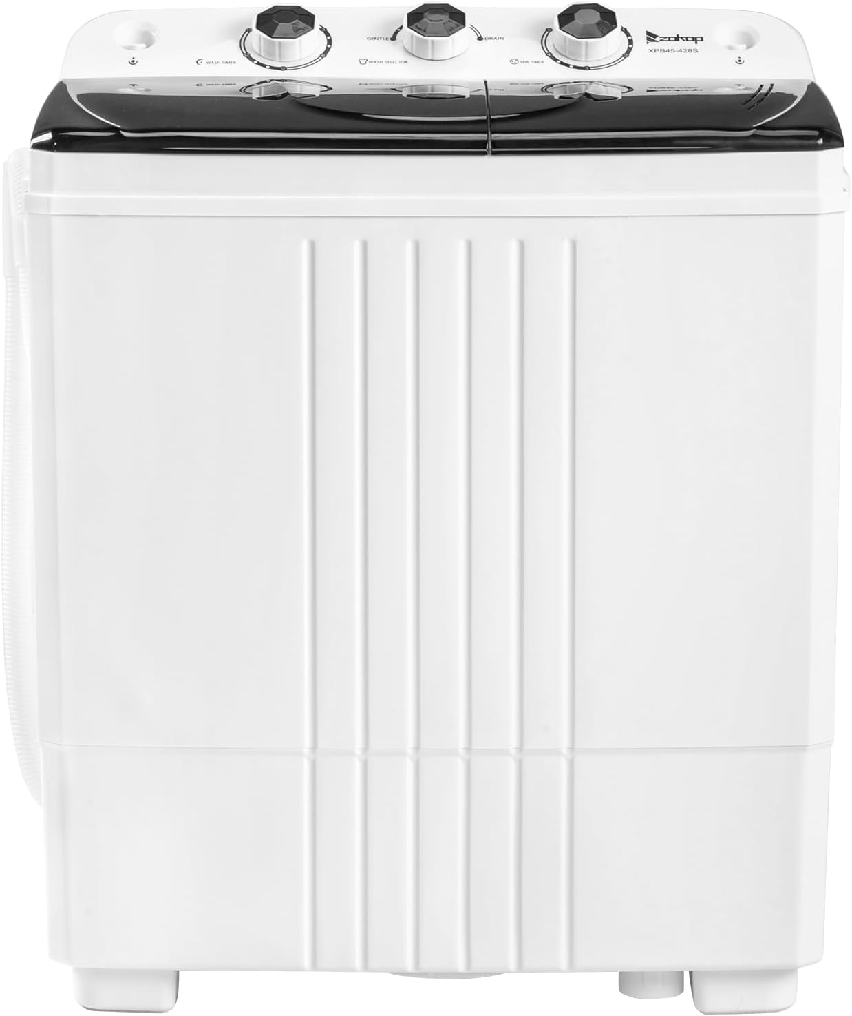 Twin Tub with Built-in Drain Pump 20Lbs Semi-automatic Twin Tube Washing Machine for Apartment Dorms RVs Camping (Arrive in 5 Days from US Warehouse)
