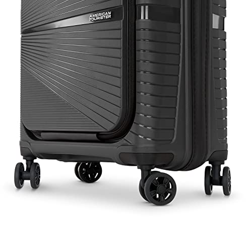 American Tourister Airconic Hardside Expandable Luggage with Spinners, Deep Ocean, 2PC SET (Carry-on/Medium)