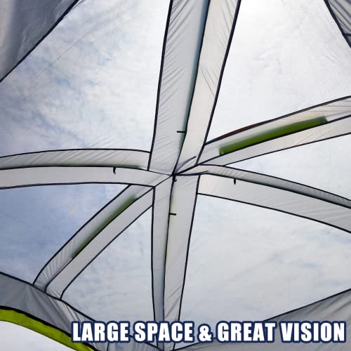 6-Person Tent/Instant for Camping Windproof Family 60 Seconds/Easy Setup Cabin Tent with Top Rainfly, Double Layer,4 Large Mesh Windows,2 Mesh Door,Provide 2 pcs Gate Mat Camping Tent-10'X9'X78''(H)