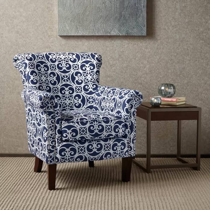 Olson Armchair (Color: Navy/White)