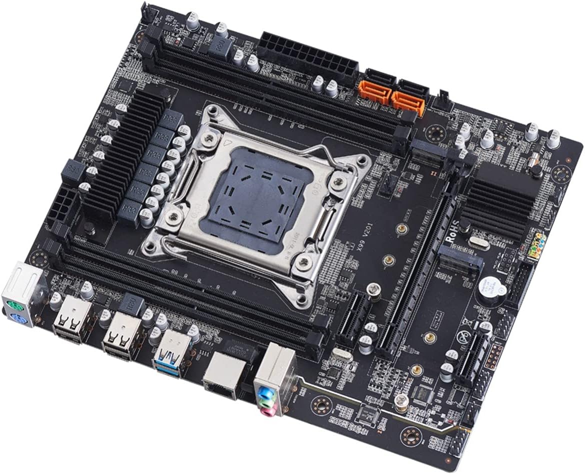 X99 Motherboard LGA2011-3 V3 V4 with Dual M.2 NVME Slot Support Four Channels DDR4 ECC 8 TF SATA3.0 USB3.0gaming Motherboard Combo