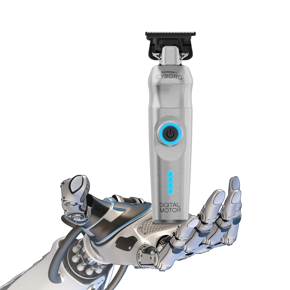 GAMMA+ Cyborg Professional Metal Hair Trimmer with Digital Brushless Motor
