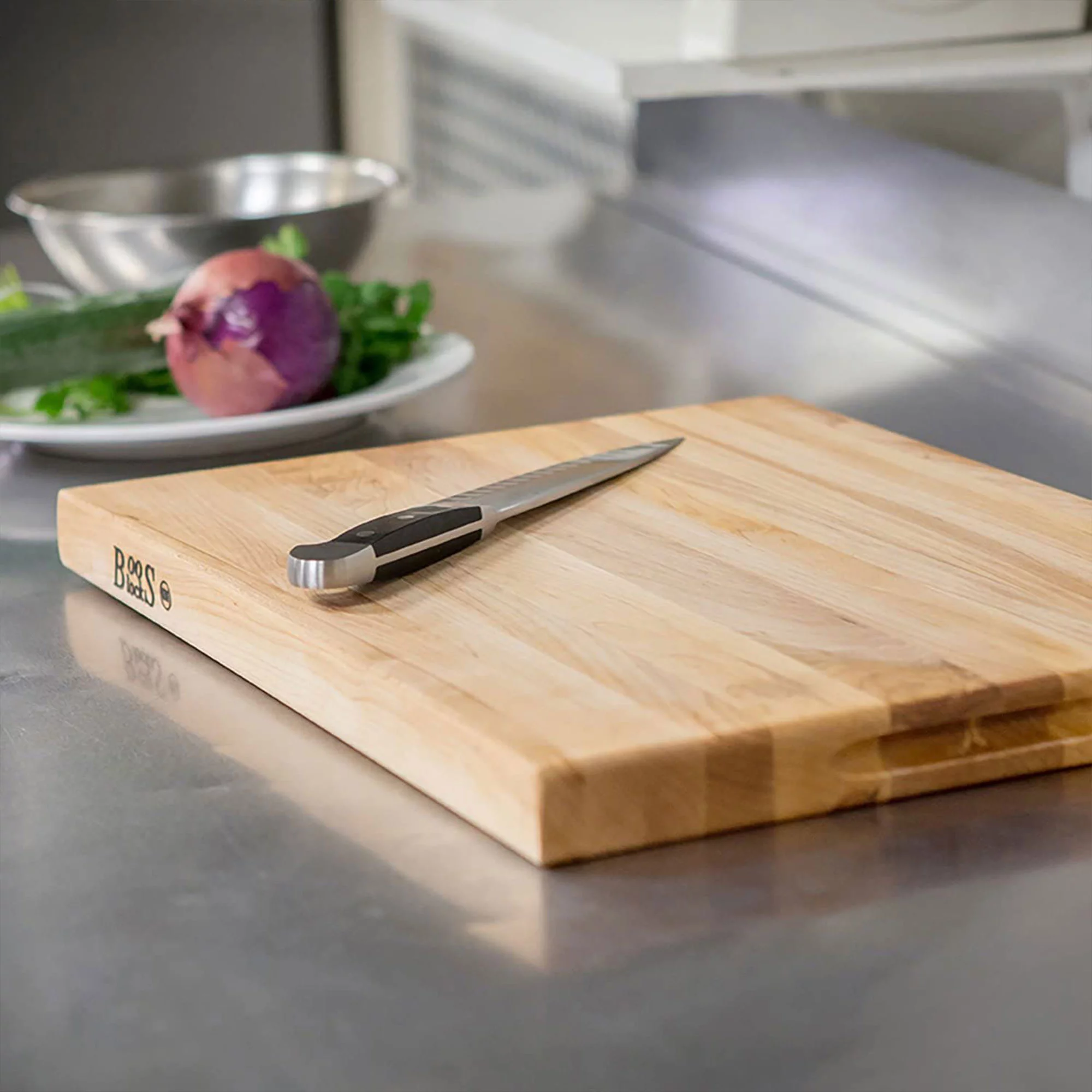 John Boos Maple Wood Cutting Board for Kitchen Prep, 24" x 18" x 2.25"