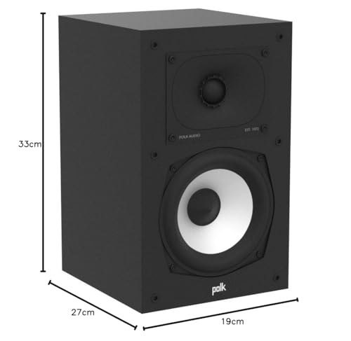 Polk Monitor XT10 Home Subwoofer, 10" Deep Bass Woofer, 100W Class D Amplification, Dolby Atmos, Auro 3D & DTS:X Compatible, Black