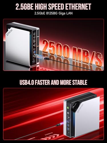 GMKtec EVO-X2 AI Mini PC AMD Ryzen Al Max+ 395 (up to 5.1GHz) Mini Gaming Computers, 64GB LPDDR5X 8000MHz (8GB*8) 1TB PCIe 4.0 SSD, Quad Screen 8K Display, WiFi 7 & USB4, SD Card Reader 4.0