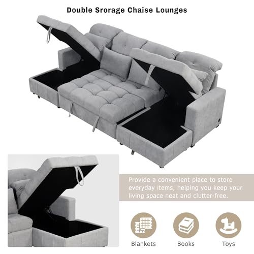 Oversized U-Shaped Sectional Sofa Couch Plush Corduroy Upholstered Modular Deep Seat Sofa&Couch Sectional W/Right Facing Chaise Lounge and 7 Toss Pillows for Home Apartment Living Room Furniture Sets