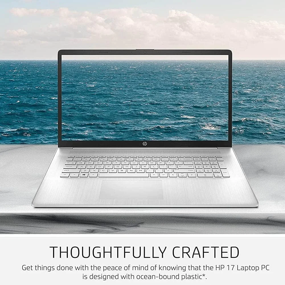HP 17.3" HD Touchscreen Laptop, AMD Ryzen 5 7530U (6-Core) Processor, AMD Radeon Graphics, 12GB RAM 1TB SSD, Bluetooth, HDMI, 720p HD Camera, Wi-Fi 6, Numeric Keypad, Windows 11 Home, Silver