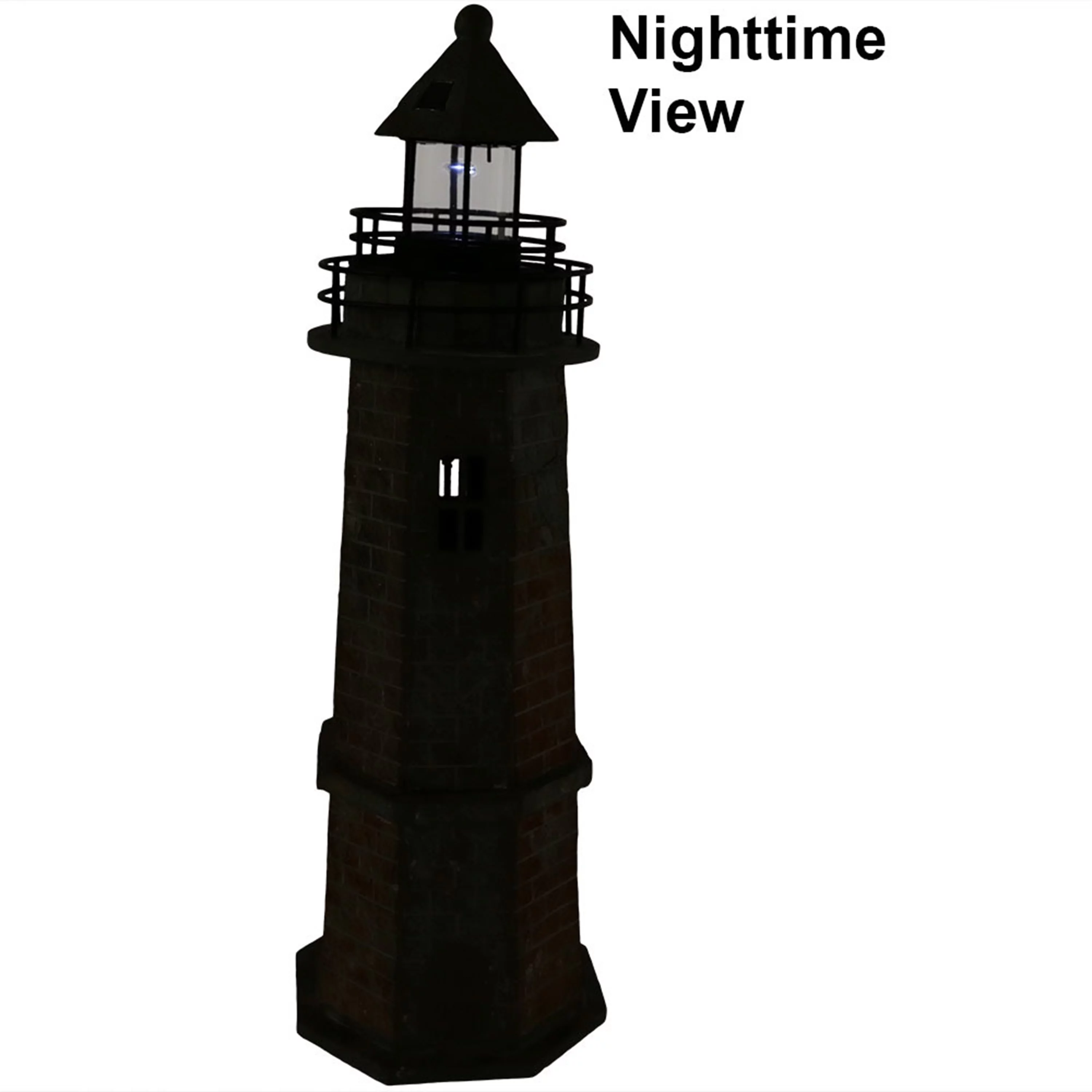 Sunnydaze Brick Solar LED Lighthouse