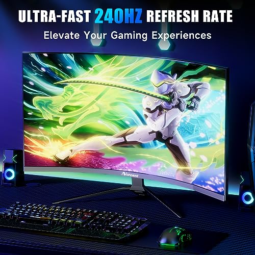 Norcent Monitor for Home and Business LED Display Full HD 1080P 75Hz 178 Degree Viewing Angle HDMI VGA Thin Frame VESA Mountable