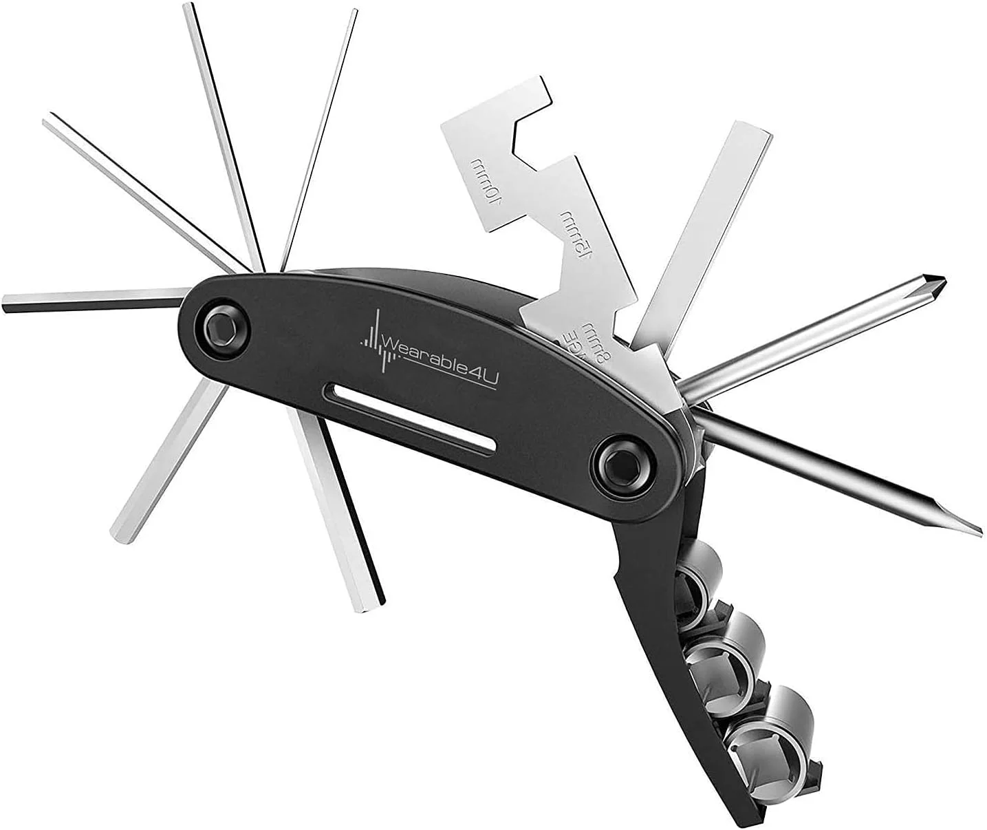 Garmin Rally RK100, Single-Sensing Power Meter with Six Degree Float replacement Cleats and Wearable4U Bike Multi-Tool Bundle