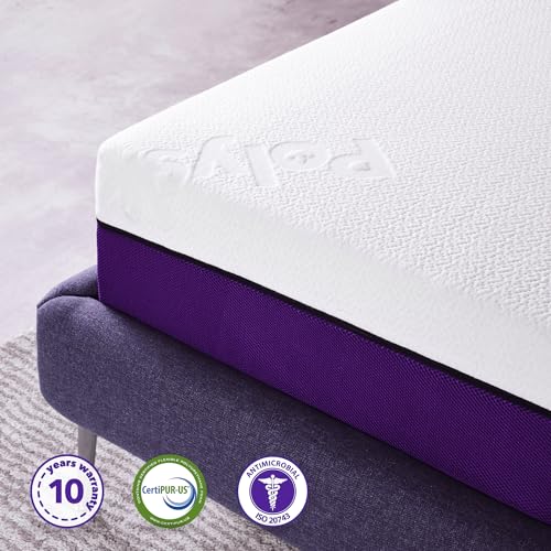 10" Memory Foam Mattress — Breathable Top Layer & Soft Liquid Repellent Cover, Premium Hybrid Bed in a Box, Made in North America — Queen Size