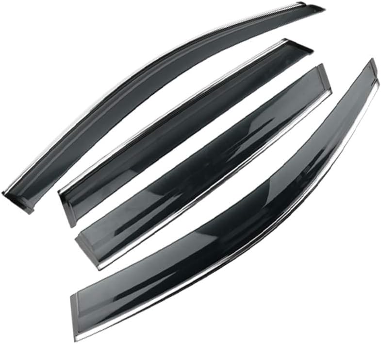 Side Window Deflectors for Audi Q5 2010-2018 4PCS Car Window Visor Sun Rain Smoke Vent Shade Tape-On Outside Visors