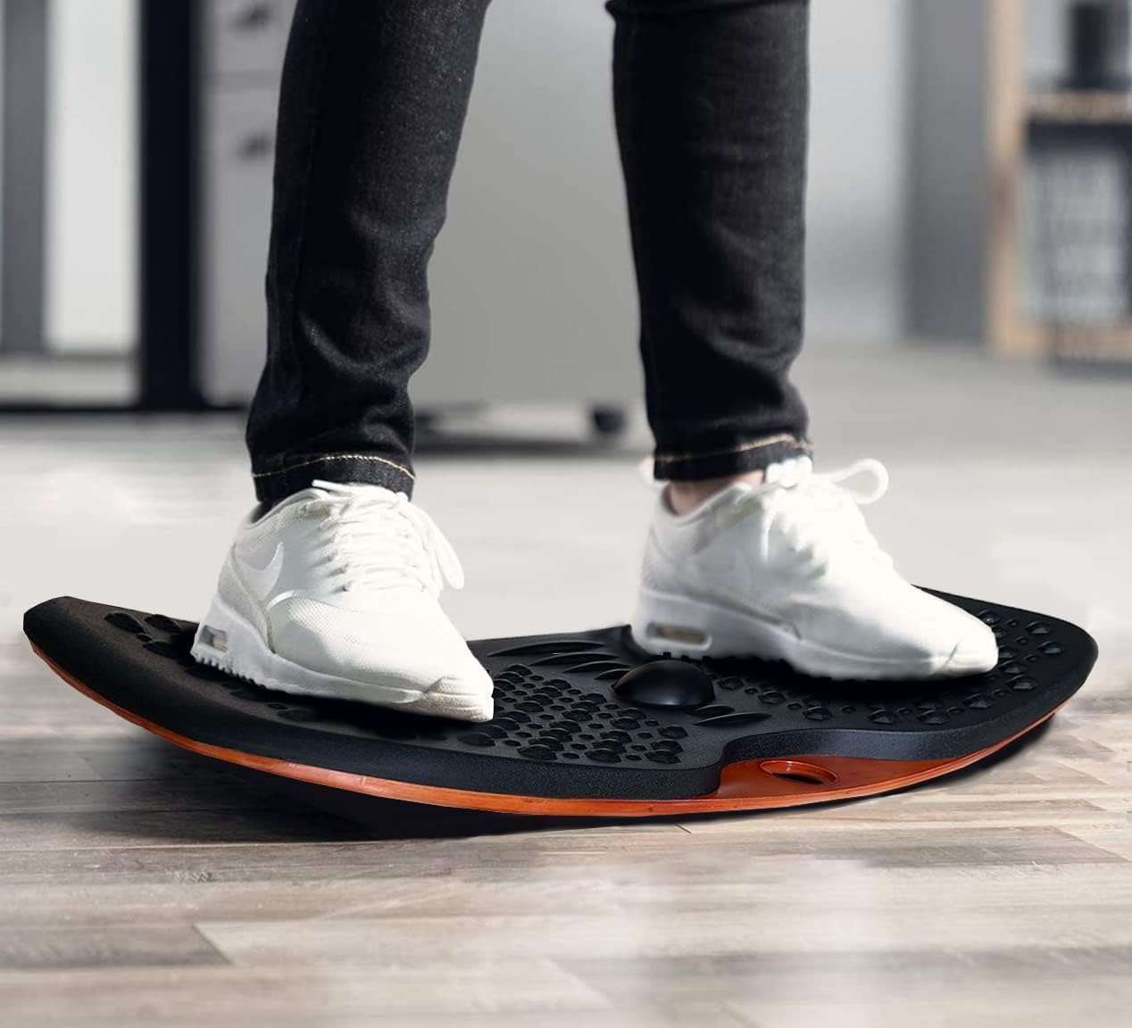 ZEALTOP Standing Desk Balance Board Anti Fatigue Standing Desk mat Wobble Board Rocker Board Comfort Mat for Office Kitchen (Large Size) Pack of 2