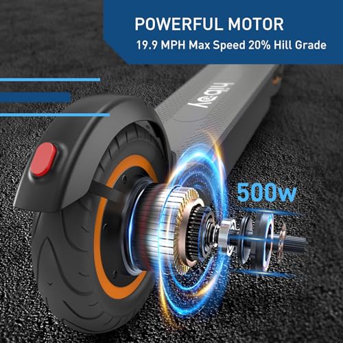 Hiboy S2/S2 Pro/S2 MAX Electric Scooter, 350-500W Motor, 8.5"-10" Solid Tires, 17-40.4 Miles Range, 19 Mph Folding Commuter Electric Scooter for Adults (Optional Seat)
