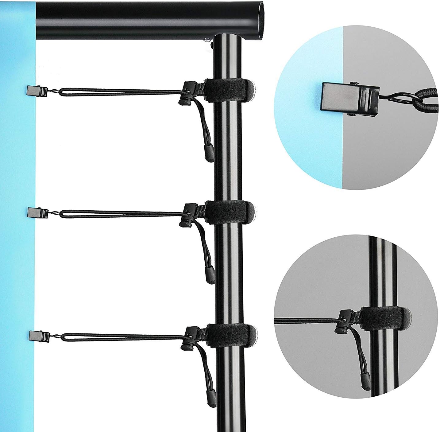 SLOW DOLPHIN Photo Video Studio 12ft (W) x 10ft (H) Heavy Duty Adjustable Photography Backdrop Stand Background Support System Kit with Carry Bag