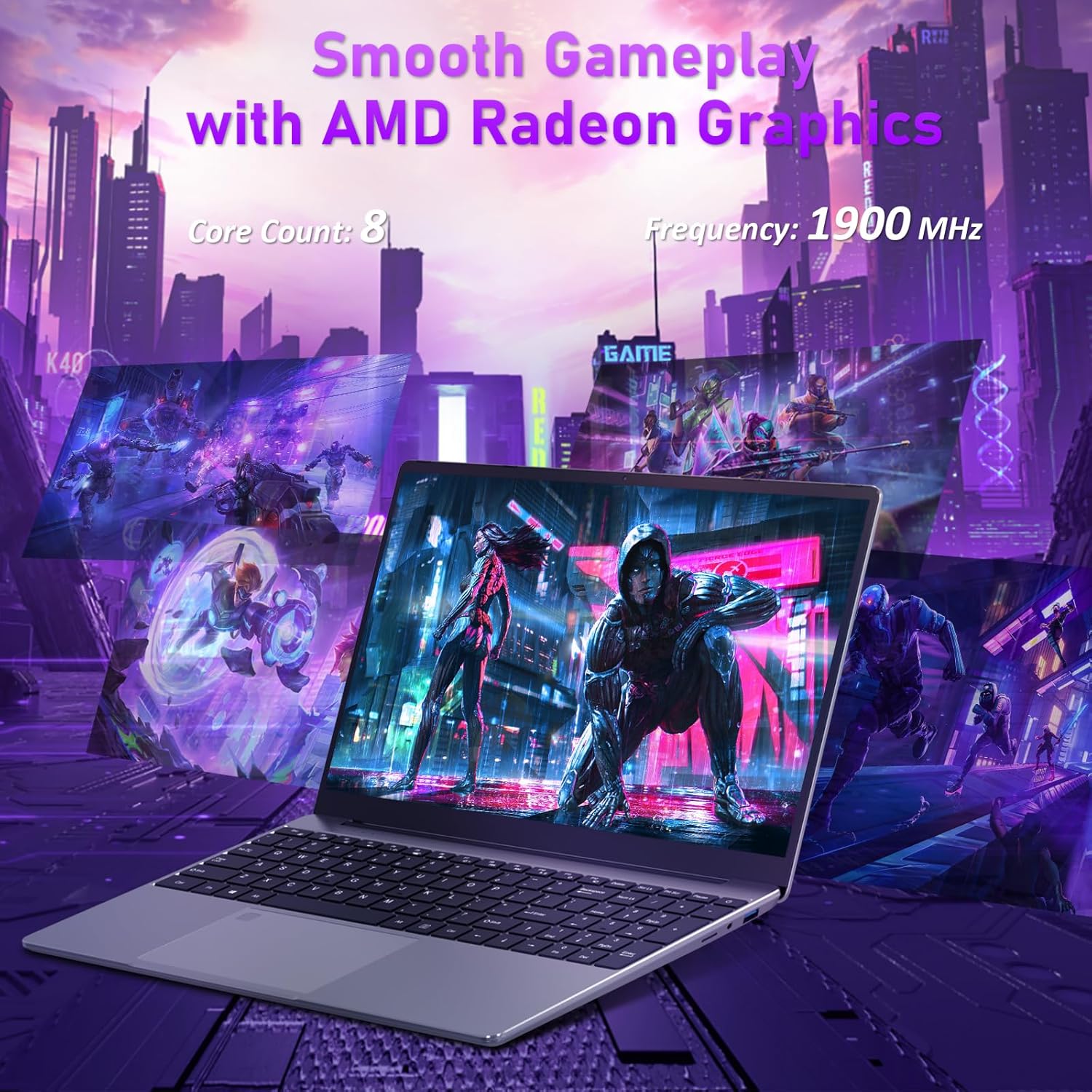 AMD Ryzen 7 5700U Laptop, Radeon RX Vega 8 Graphics, 16GB DDR4 RAM, 512GB M.2 PCIe NVMe SSD, 15.6" FHD IPS LCD, Backlit Keyboard, Fingerprint Reader, Webcam, USB C, Bluetooth, 5G WiFi, Windows 11 Pro