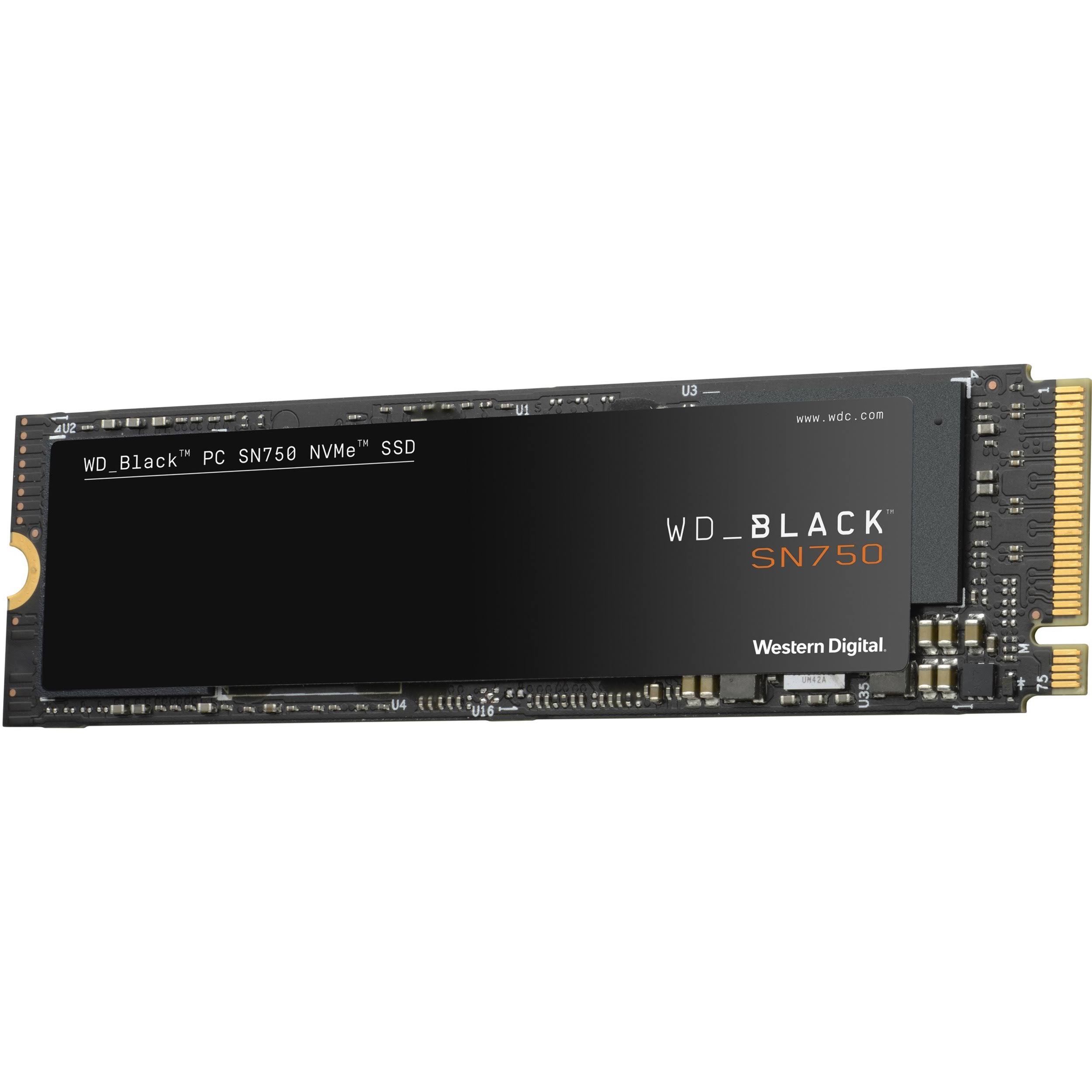 Western Digital Black SN750 NVMe SSD WDS500G3X0C - Solid State Drive - 500 GB - Internal - M.2 2280 - PCI Express 3.0 X4 (NVMe), Multicolor - Megean