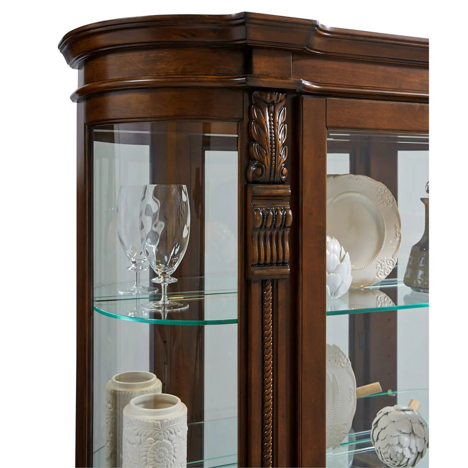 Pulaski Foxcroft Curved End Curio Cabinet