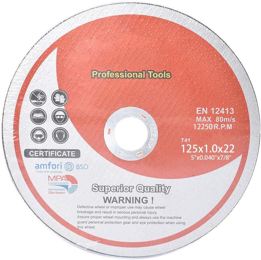 25 Pack 7"x1/16"x7/8" Cut-Off Wheel - Metal & Stainless Steel Cutting Discs Pack of 2