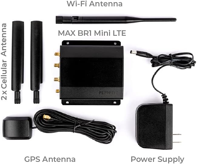 Peplink MAX BR1 Mini LTE (CAT-4) | Home Businesses and Outdoor Activities 4G LTE Router | Reliable Hotspot | Redundant SIM Slot | Embedded LTE Modem | MAX-BR1-MINI-LTE-US-T