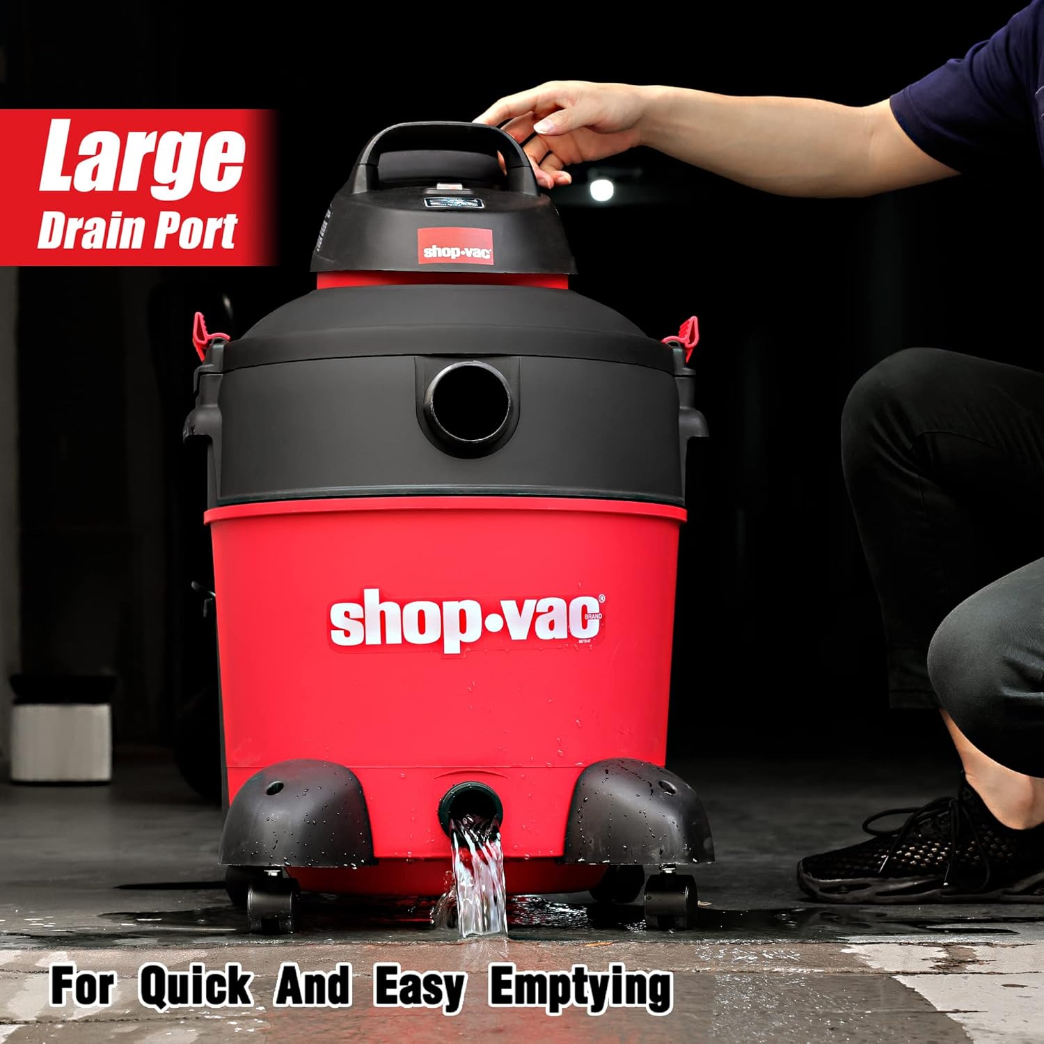 Shop-Vac 12 Gallon 5.5 Peak HP Wet/Dry Vacuum and Nozzle with LED Light