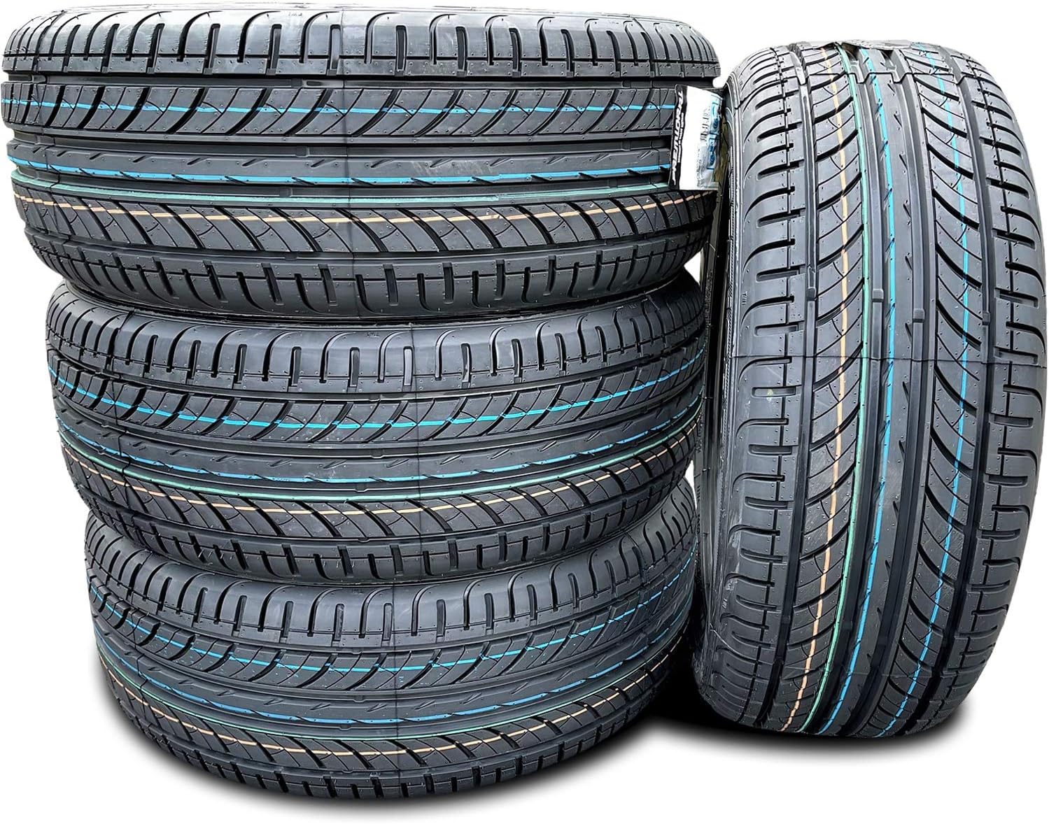 Set of 4 (FOUR) Premiorri Solazo Summer Performance Radial Tires-205/60R16 205/60/16 205/60-16 92V Load Range SL 4-Ply BSW Black Side Wall