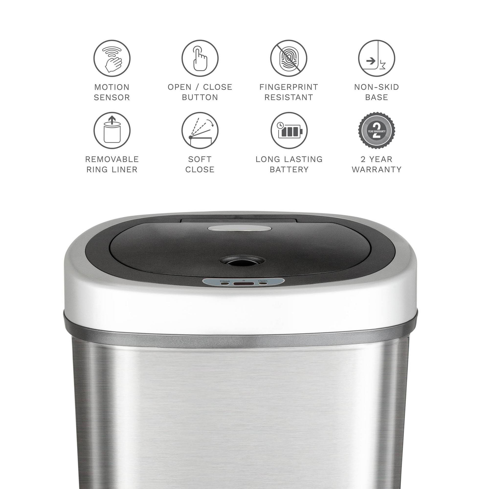 Nine Stars 28.4x22 Tall Hands-Free Infrared Motion Sensor Trash Can