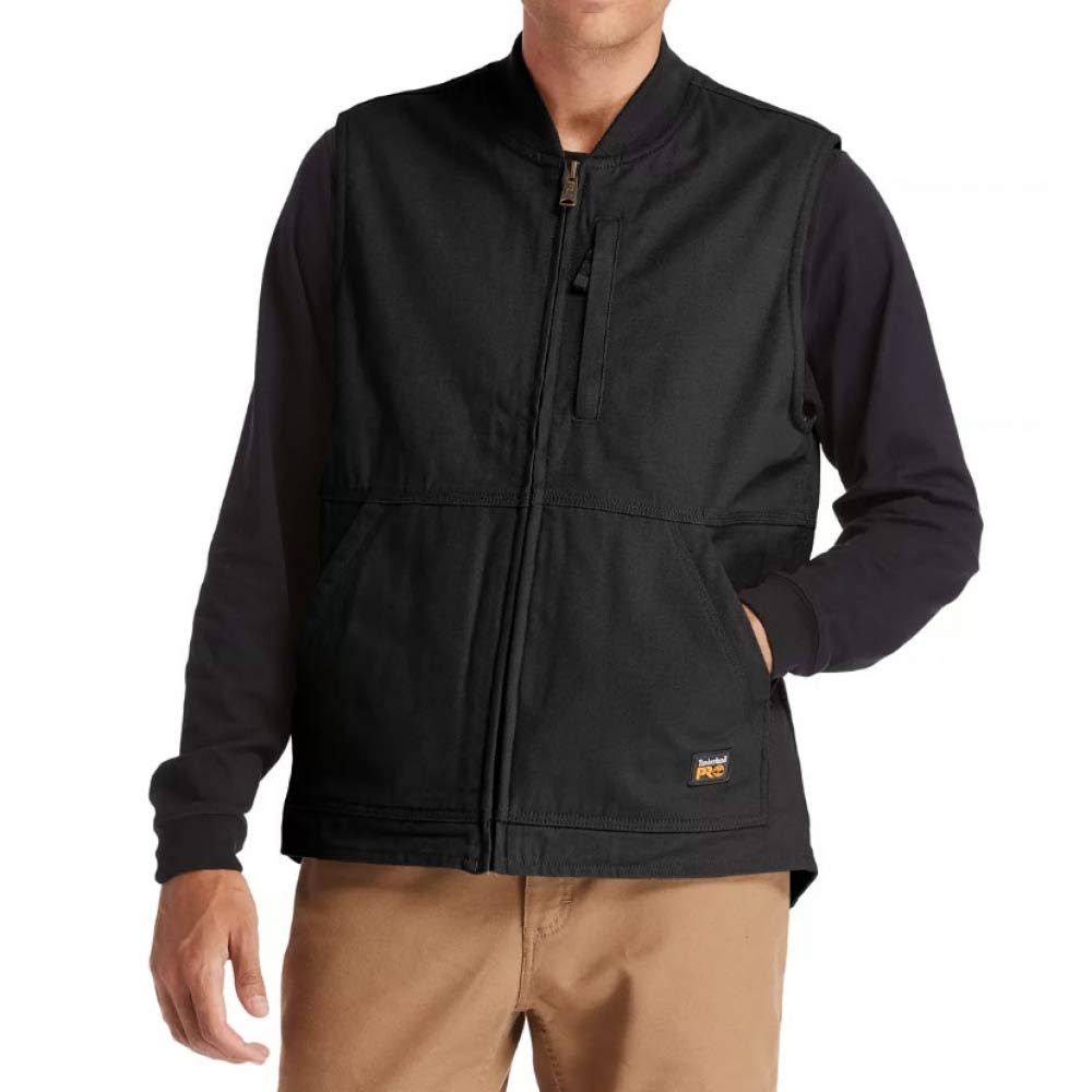 Timberland Pro Men&s Gritman Lined Canvas Vest, Jet Black