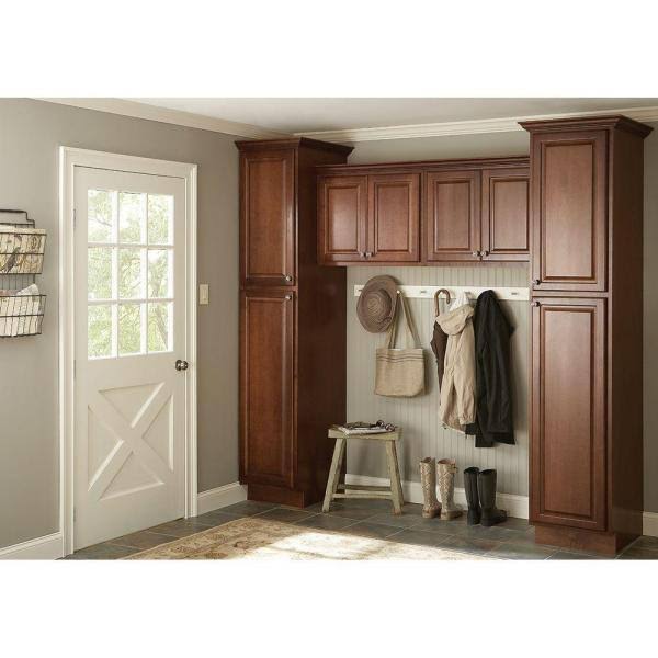 Hampton Assembled 36x30x12 in. Wall Kitchen Cabinet in Cognac