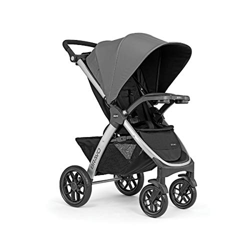 Chicco Bravo 3-in-1 Trio Travel System, Quick-Fold Car Seat and Stroller Combo with KeyFit 30 for Infant | Brooklyn/Navy