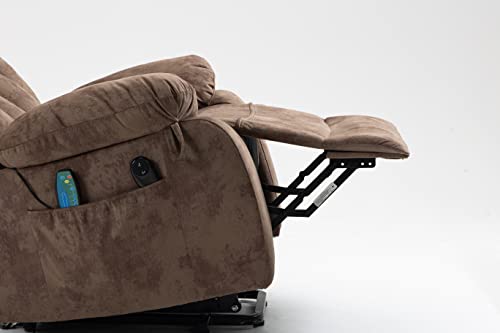 Livingroom Furniture Living Room Elderly,Relax Sofa Lift Massage Chair Power Electric Reclining, Brown